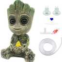 AnxunJim Aquarium Groot Air Bubbler Decorations Fish Tank Air Stone Set
