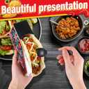 Affrolling 100 Pack Mexican Disposable Taco Holders with Greaseproof Paper, Pre-Assembled Plates for Cinco De Mayo Tuesday Taco Night Party Bar Fiesta Carnival Food Containers May 5th Decoration