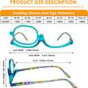 2 Pack Makeup Reading Glasses for Women Magnifying Flip Down Cosmetic Readers with Spring Hinge, 3.5x