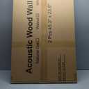 Acoustic Wood Wall Panels, 2-Pack 45.3" x 23.6" Soundproof Wall Panels, Wood Slat Wall Panels for Wall Decor, Walnut