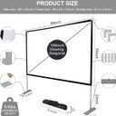 SKERELL Outdoor Projector Screen with Stand 100 Inch: Portable Projection Screen for Outside Theater Home Backyard Movies