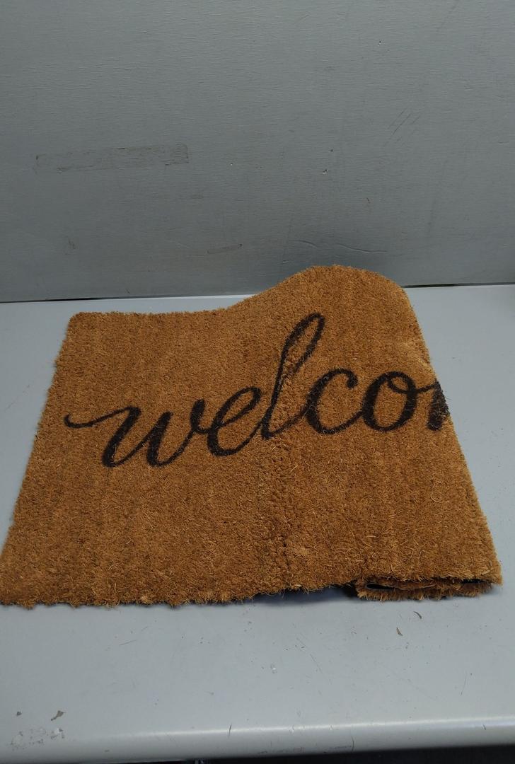 coir "welcome" doormat featuring a cursive font Size 17"*30"