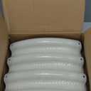 2 Pack Raised Garden Bed Kits, 4x2x1FT White Oval Galvanized Outdoor Planter Beds, Easy Assembly Metal Raised Bed for Vegetables, Flowers & Herbs