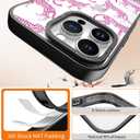 for iPhone Case - [6.6 ft Military-Grade Drop Protection] [Anti-Peel Technology] Clear Black TPU Bumper Case with Cute Design (Pink Leopard, iPhone 16 Pro)