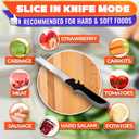 2 in 1 Kitchen Scissors for Food Stainless Steel 9.5" Tomato Knife Chops Vegetables, Fruit, Cheese, Meat in Seconds | Dishwasher Safe Cutting Board Scissors with Safety Lock Mess-Free Prep