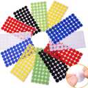 Vkey Colorful Hook and Loop Self Adhesive Fastener Dots Coins Sticky Back Heavy Duty Circles Best for Home, Office, Classroom and Crafts 6 Colors (1.5cm/216 Pairs)