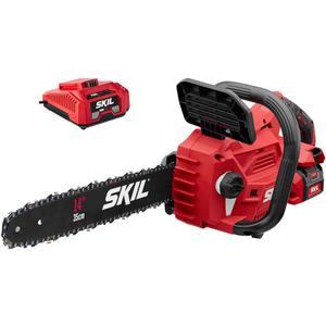 SKIL PWR CORE 40 Brushless 40V 14 Lightweight Chainsaw Kit with Tool-free Chain Tension & Auto Lubrication, Includes 2.5Ah Battery and Auto PWR Jump Charger - CS4555-10