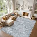 10x12 Area Rugs for Living Room: Washable Non Slip Navy Blue Rug