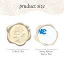 50 Pcs Ivory White Rose Style Wax Seal Stickers, Self Adhesive Wax Seal for Wedding Invitation, Easy Use Good Adhesion, Ivory White Rose Envelope Stickers Perfect for Invitation