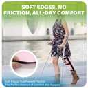 Full Leg Brace with 6 Hook-and-Loop Support Straps, 23" Knee Immobilizer with 4 Removable Bendable Aluminum Stays, Breathable & Soft for Recovery Support, Men & Women (Pink)