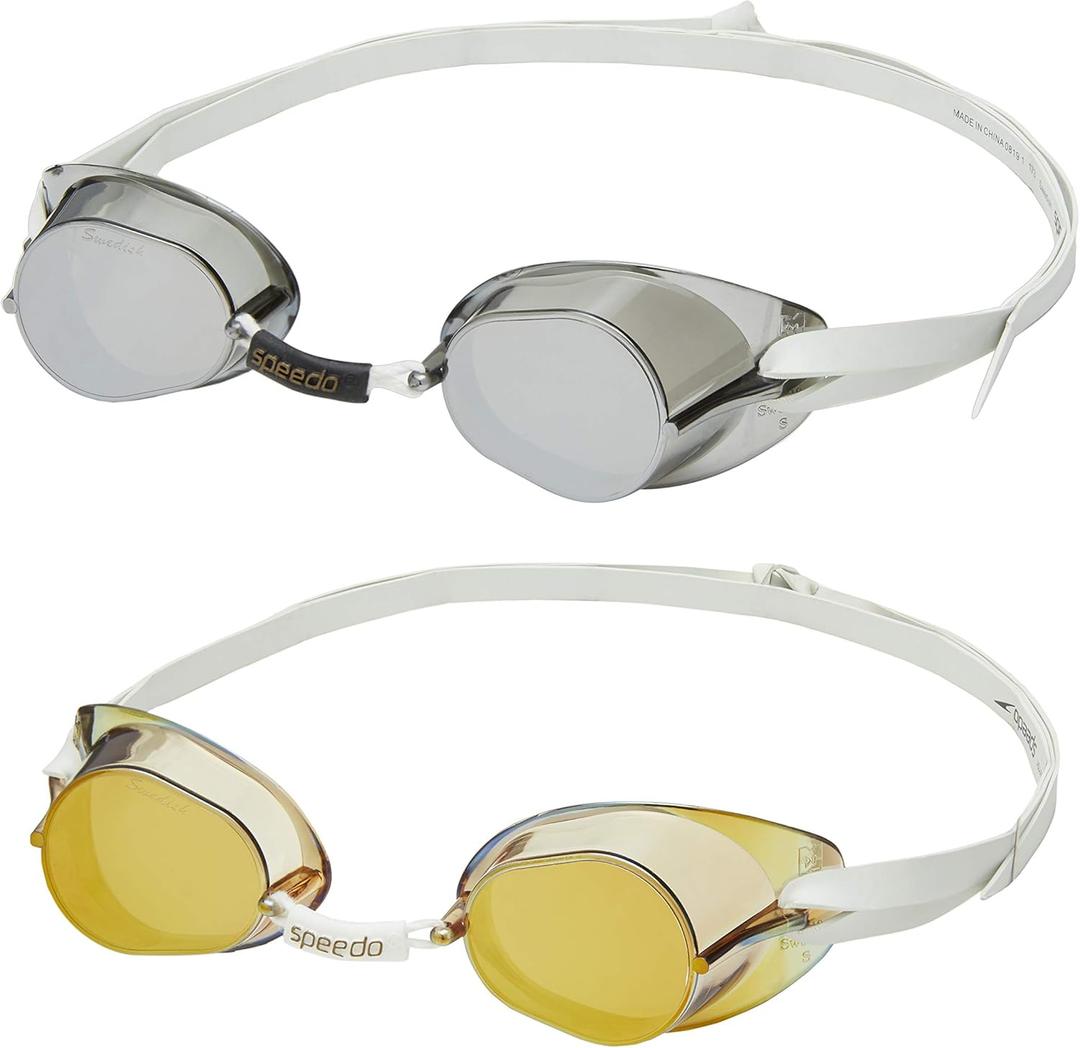 Speedo Unisex-Adult Swim Goggles Swedish (One Size, Multi Mirrored)