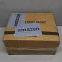 Small Picnic Basket with Removable Liner, Empty Basket for Kid with Lids, Picnic Hamper with Foldable Handles, Natural Color