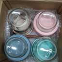 4 Pack Overnight Oats Containers with Lids and Spoons, 20 oz (16+4) Overnight Oats Jars, Glass Mason Jars with Dry and Wet Separation for Oatmeal Salad Yogurt, Dual-Layer Yogurt Containers with Lids