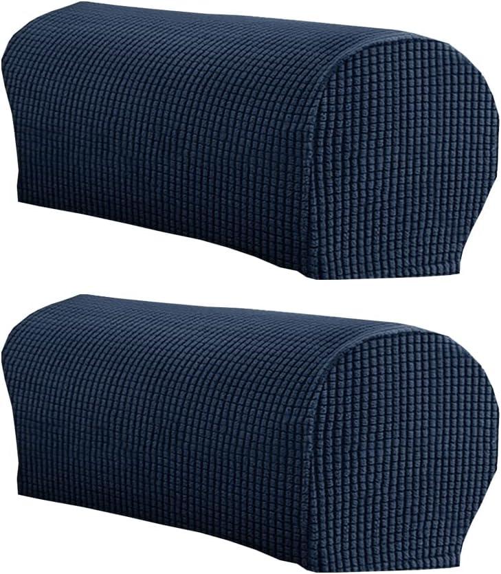 LINGXIYA Soft Stretch Plush Armrest Cover, Armrest Covers for Chairs/Sofas, Couch Arm Covers, Furniture Protector Armchair Slipcover for Recliner, Set of 2(NOT Suitable for Leather Sofas)