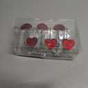 Red Heart Valentines Day Shower Curtain Hooks - Luxury Sparkly Crystal Rhinestone Decorative Stainless Steel Shower Rings Hangers for Holiday Women Girls Bathroom Accessories