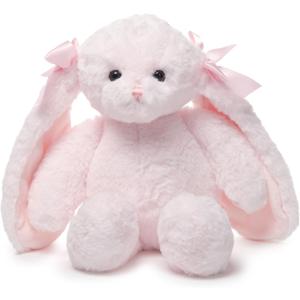 Bearington Light Pink Plush Easter Bunny Stuffed Animal - 14" Soft Cuddly Easter Rabbits with Fluffy Fur and Long Ears - Adorable Stuffed Bunnies Toy Gifts for Kids, Babies, and Holiday Celebrations