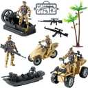 Wbzle Military Soldier Men Action Figures, 11PCS US Army Soldier Plastic Figure Set Military Base Playset Vehicles Play Combat Toys, Army Toy Set for Kids Boys Age 3 4 5 6+