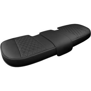 Black Panther Luxury PU Leather Rear Car Seat Cover Adjustable Length (49-55'') Back Seat Protector Fits 90% Vehicles (Sedan SUV Truck), for Seat Bottom Only, Triangle Quilting Design, Black