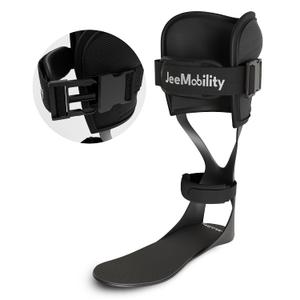 AFO Foot Drop Brace for Men & Women, Drop Foot Brace for Walking & Support, Dorsiflexion Assist AFO Ankle Brace & Ankle Stabilizer, Left Foot, Black, Large