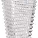 MCMCNCUIU Crystal Vase, Large Crystal Vases for Flowers, Clear Large Flower Vase, Modern Glass Vases for Living Room, Bedroom, Kitchen, Dining Table, Mantle, Wedding, 9 Inches