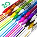 ARTISTRO 20 Oil-Based Permanent Paint Markers - Medium Tip Markers for Tire, Wood, Rock, Fabric, Glass, Ceramic, Metal, Plastic, and More - Quick Dry, Waterproof