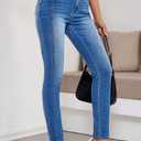 SHEWIN Women's Skinny Jeans Stretchy High Waisted Denim Jeggings Size 4-18 (16)