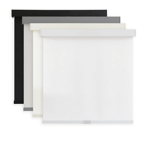 AOSKY Light Filtering Roller Shades Cordless Blinds for Windows, Free-Stop Shades with Valance, 99% Blackout, Thermal Insulated Fabric, UV Protection, Natural Woven Blinds（21" W x 72" H, White）