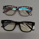 SKYOAK 2 Pack Trendy Progressive Multi focus Reading Glasses Women, Retro Rectangle Frame Anti UV/Eyestrain Computer Readers, Stylish Spring Hinge Multifocal Glasses with Metal Core Wire, 2.25x