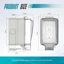 15A GFCI Outdoor Electrical Outlet Box, Hilictokt IP66 Waterproof & Lockable Enclosure, NEMA 5-15 Rated with Double Socket Ideal for Gardens, Yards, Sports Fields (UL Listed)