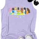 Magical Tank Tops Women: Magic Princess Shirt Cute Magic Kingdom Tshirt Family Vacation Trip Sleeveless Tanks Tops (X-Large, Light Purple)