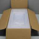 Thickened Clear Shoe Storage Organizer with Magnetic Door, Sturdy Stackable Shoe Boxes for Closet, Collapsible Space-Saving Shoe Rack for Sneakers & Boots, Plastic Shoe Cabinet Box Set, 6 Pack, White