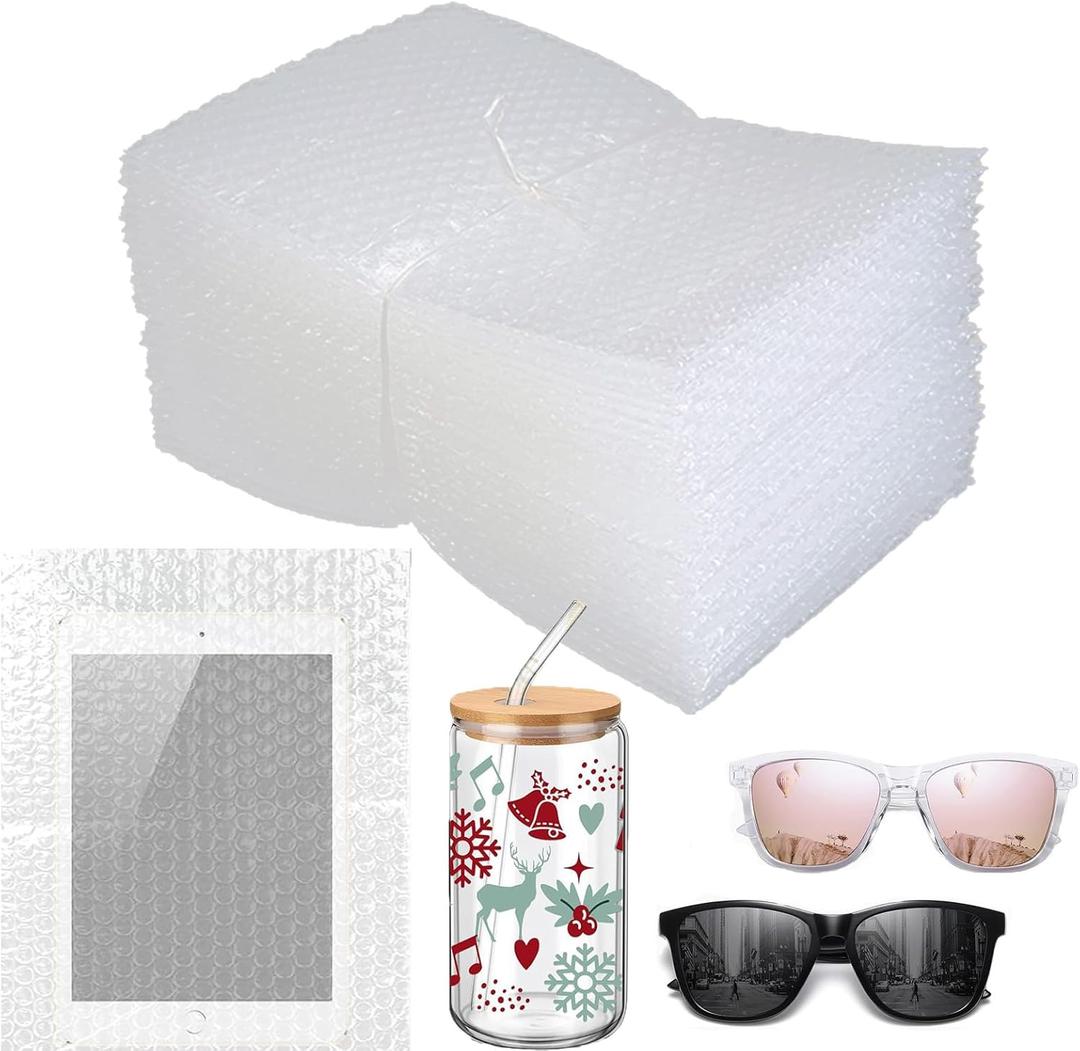50Pcs Bubble Pouches Wrap,8x10Bubble Pouches for Shipping,Double Wall Bubble Cushioning Wrap out Bags for Mailing Packing,Moving and Storage Glass Fragile China Dishes Electronic Item