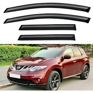 Window Visors Rain Guards Shield for 2009-2014 Nissan Murano, Out-Channel Window Vent Wind Deflectors Visors Shades for 09-14 Murano Window Visors Rain Guards Shield for 2009-2014 Nissan Murano, Out-Channel Window Vent Wind Deflectors Visors Shades for 09-14 Murano