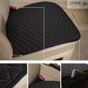 Car Seat Covers Front&Rear Protector Mat Pad, Anti-Slip Full Set Car Seat Cushion, Linen Fabric Universal Size (Black, Bottom(Front+Rear))