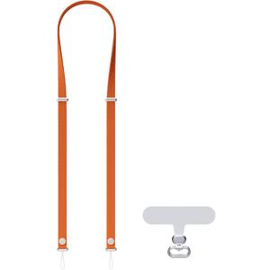 Hokone Lanyard Crossbody Strap for iPhone 17 Series, Adjustable Anti-Theft Neck Holder with Magnetic Strap & Quick Release (Orange)
