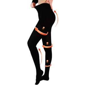 20-30 mmHg Medical Compression Tights for Women, Closed Toe Compression Pantyhose Support Graduated Compression Stockings Leggings Tights for Varicose Veins Edema (2X-Large)