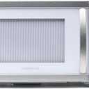 Farberware Countertop Microwave 1000 Watts, 1.1 cu ft - Microwave Oven With LED Lighting and Child Lock - Perfect for Apartments and Dorms - Easy Clean White, Platinum