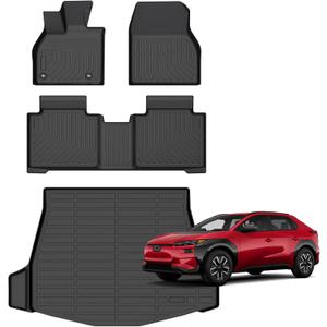 for Subaru Solterra 2023-2026 & Toyota BZ 2026 &Toyota BZ4X 2022-2026 Floor Mats, Car Mats TPE Rubber Rugs All Weather Floor Mats Cargo Liner Accessories