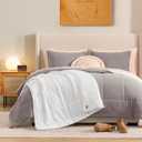 UGG Nita Throw Blanket for Couch, Soft Reversible Plush Throw for Bed or Living Room, Cozy Fluffy Soft Blanket, Washable Bedding, Spring Decor, 50-inch x 70-inch, White Snow