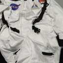 Men's Astronaut Costume for Adult Space Suit Halloween Costume (X-Large, White)