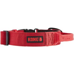 KONG Ultra Durable Padded Comfort Handle Dog Collar (Medium, Red)