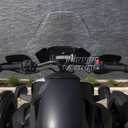 Adjustable 3 inches Windshield for Can-Am Ryker 600 900 Sport & Rally Edition 2019-2023 All Models, Front Vented Wind Deflector Windscreen(Replace # 219401023, 219400771) (Light Brown Plus Size)