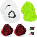 Mop Heads Replacement for Ocedar, Mop Replace Head for Ocedar EasyWring 1 Tank, Microfiber Spin Mop Refills, Include 4 Spin Mop Replacement Head Deep Cleaning Machine Washable with 2 Scrubber Mop Head