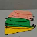 6 Pack Small Canvas Makeup Bags with Zipper for Women, 3 Colors/Designs (8 x 4 x 6 In)