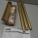 SIMEWIN Heavy Duty Curtain Rods for Windows 28 to 48 Inches, 1 Inch Gold Curtain Rod for Bedroom, Living Room, Patio, Kitchen, Adjustable Curtains Rods with Classic Finials, Gold Finishing