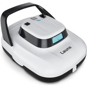 S1 Cordless Robotic Pool Cleaner, Dual Motors & Suction Ports Automatic Pool Vacuum Robot Lasts up to 90 Min, Self-Parking Ideal for Above Ground Pools(White)
