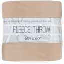 50x60 Throw Blankets, Ultra Soft Hypoallergenic Fleece Fall Throw Blanket for Livingroom, Couch, Chair, Bed, Beige Khaki