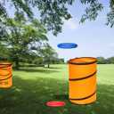Win SPORTS Folding Disc Toss Game Set - Flying Disc Toss Dunk Game Set - Includes 2 Disc Targets with Bean Bag & 2 Flying Discs & Carrying Case - Great for Backyard,BBQs,Tailgating