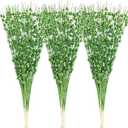 4 Bundles Artificial Christmas Red Berry Stems, Fake Pine Branches and Berry Stems Greenery for Home Decor, Faux Christmas Garland Tree Picks and DIY Crafts Indoor