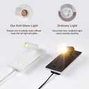 Bedside Ambient LED Reading Lamp - Wall/Headboard Mounted, Easy to Install, Black (White)